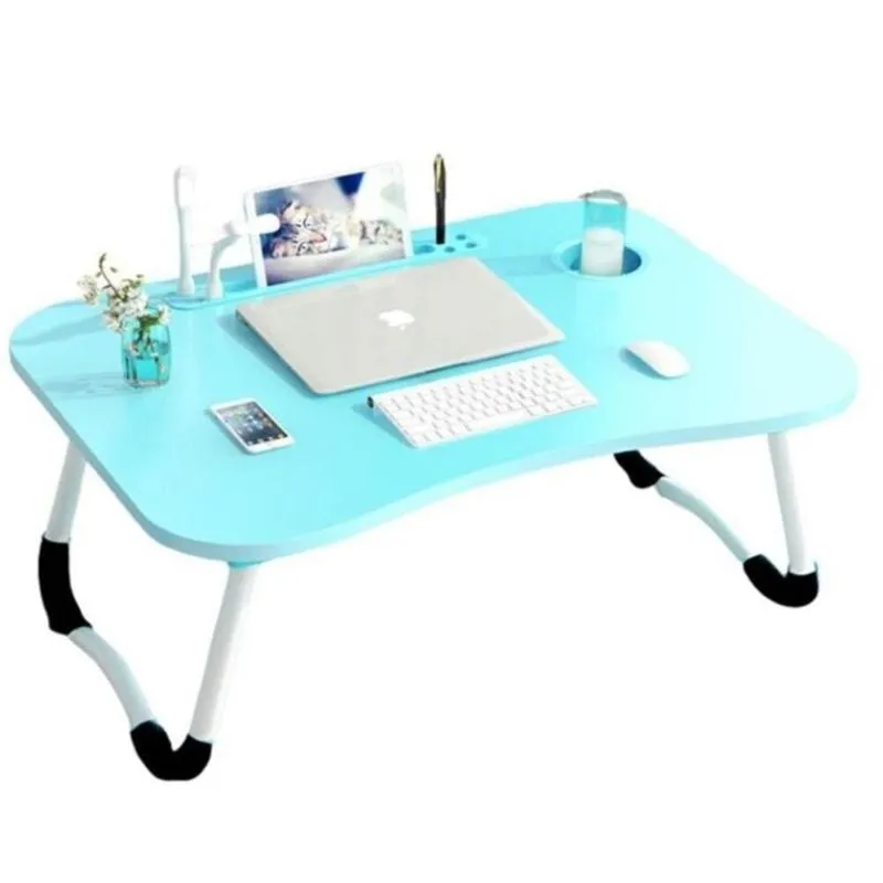 Mesa para Notebook Dobrável Office Home USB Ventilador Azul Multicoisa da Paju