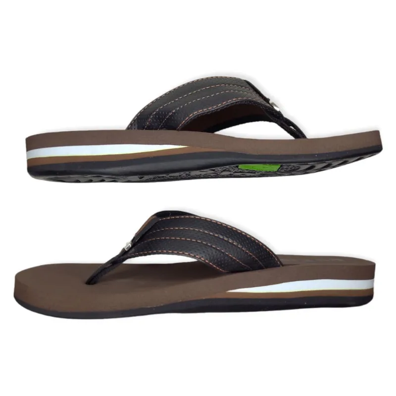 Chinelo DuRio Ipanema Balance Premium Couro Esporao Fascite