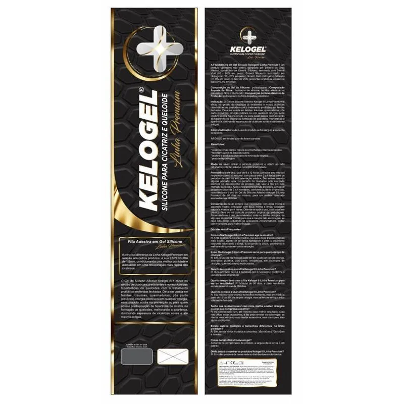 Placa De Silicone 35cmx3cm Esp. 1.8mm Linha Premium Kelogel