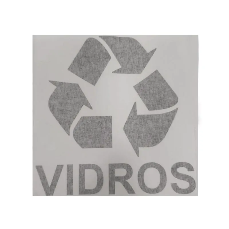 Adesivo Preto Para Coleta Seletiva &amp;quot,vidros&amp;quot, S5v