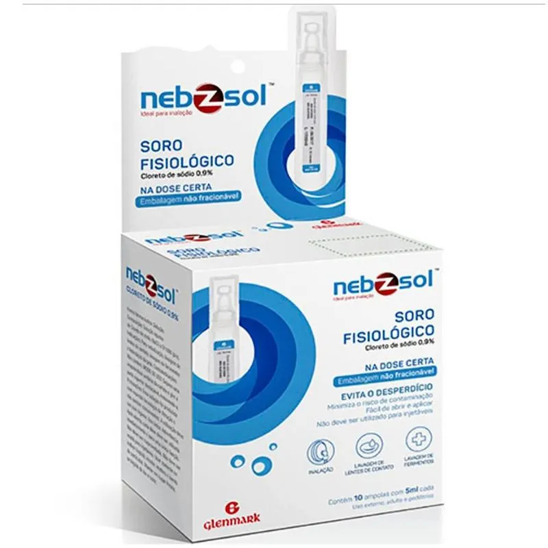 Soro Fisiológico Nebsol 5ml 10 Unidades