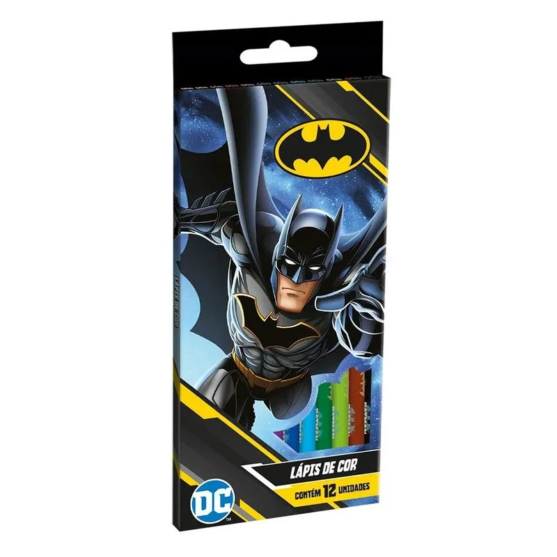 Lápis De Cor Batman 12 Cores Licenciado