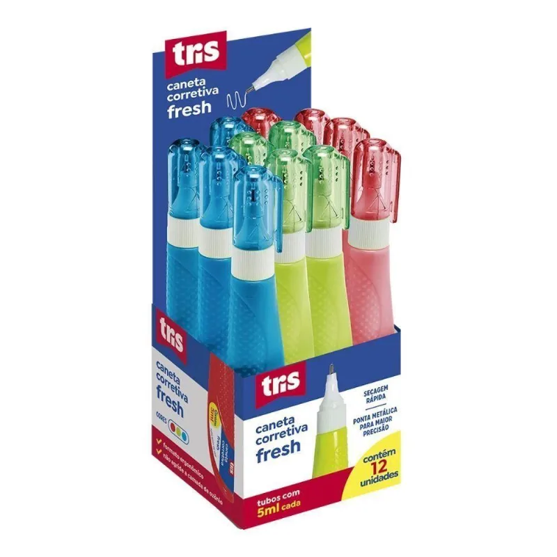 Corretivo Caneta Ponta Metal Tris 5ml C/12 606736