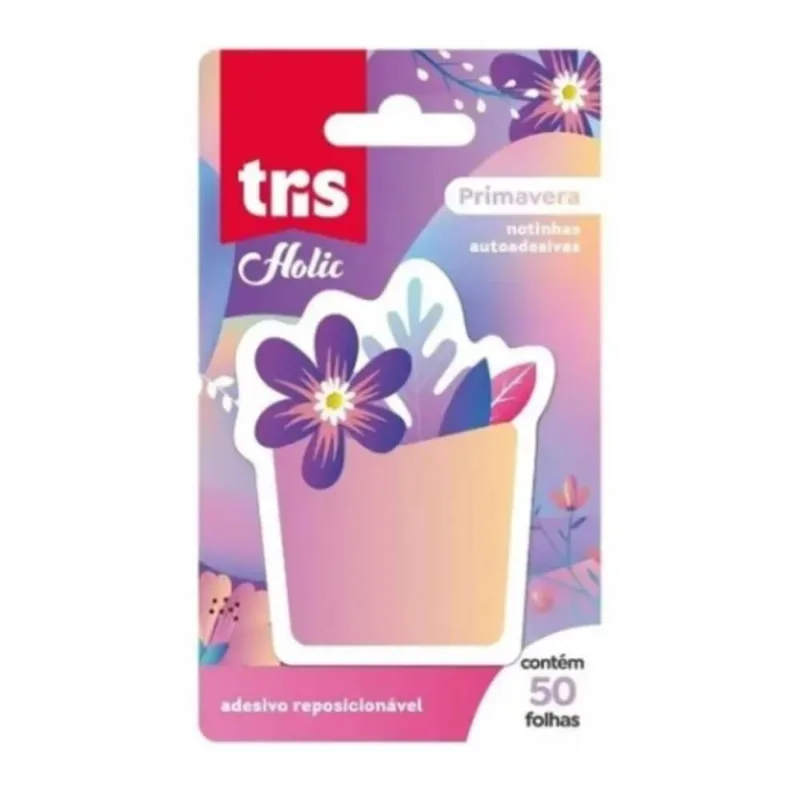 Bloco de Notas Adesivas Holic Primavera 50 Folhas 59mm x 75mm - Tris