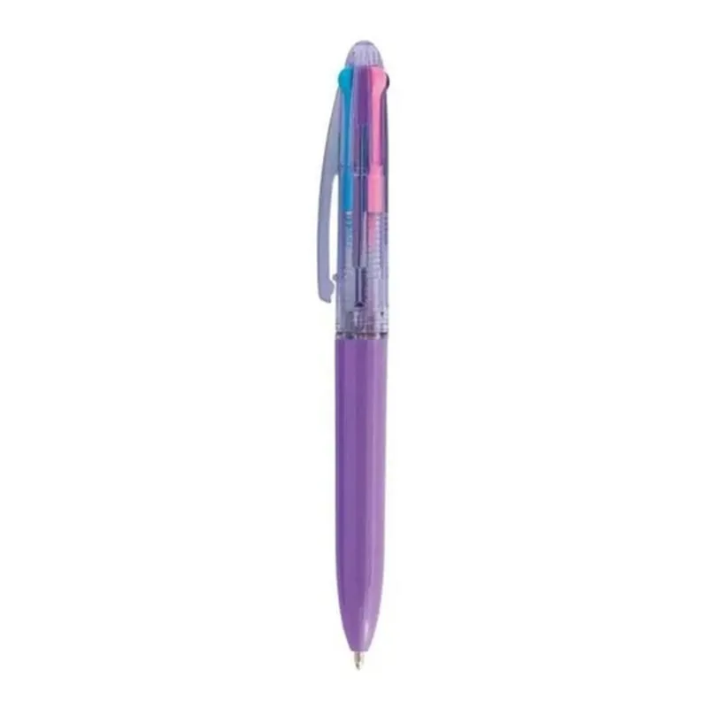 Caneta Esferográfica Color Mix 1.0mm 4 Cores Roxo - Summit