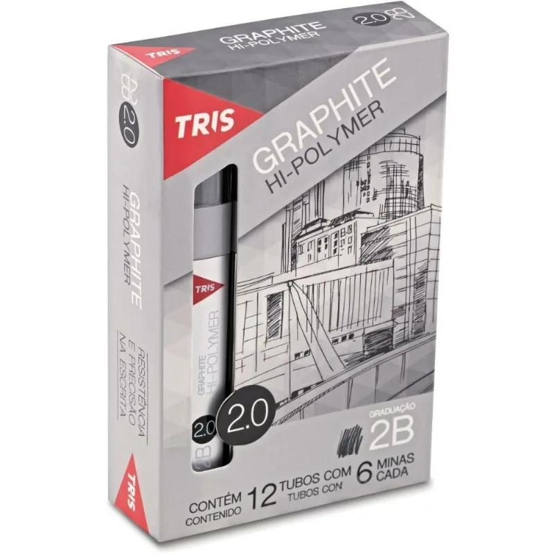 Grafite 2,0 Mm Tris 2b 12tubosx06minas - Summit