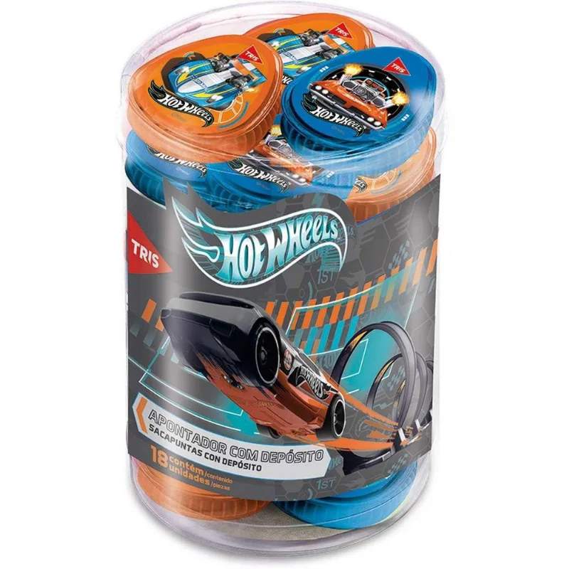 Apontador Com Deposito Decor. Hot Wheels Sortidos
