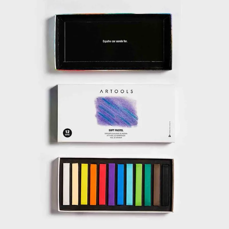 Giz Pastel Seco Artools 12 Cores