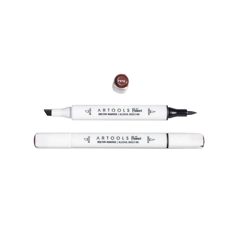 Marca Texto Artools Pictom Pontas Broad e Brush Preto Y976
