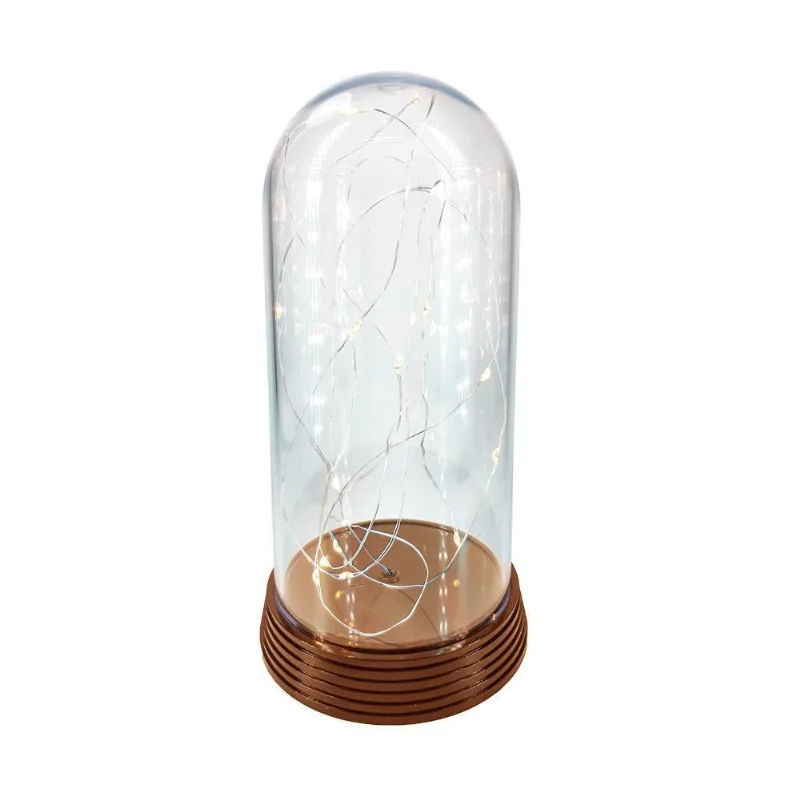 Redoma Abajur Para Mesa De Cabeceira Luzes De Fadas 20 Leds
