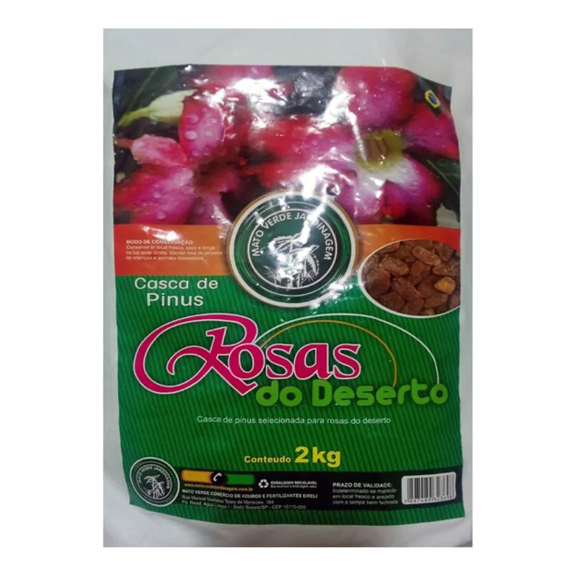 CASCA DE PINUS P. ROSAS DO DESERTO 2KG