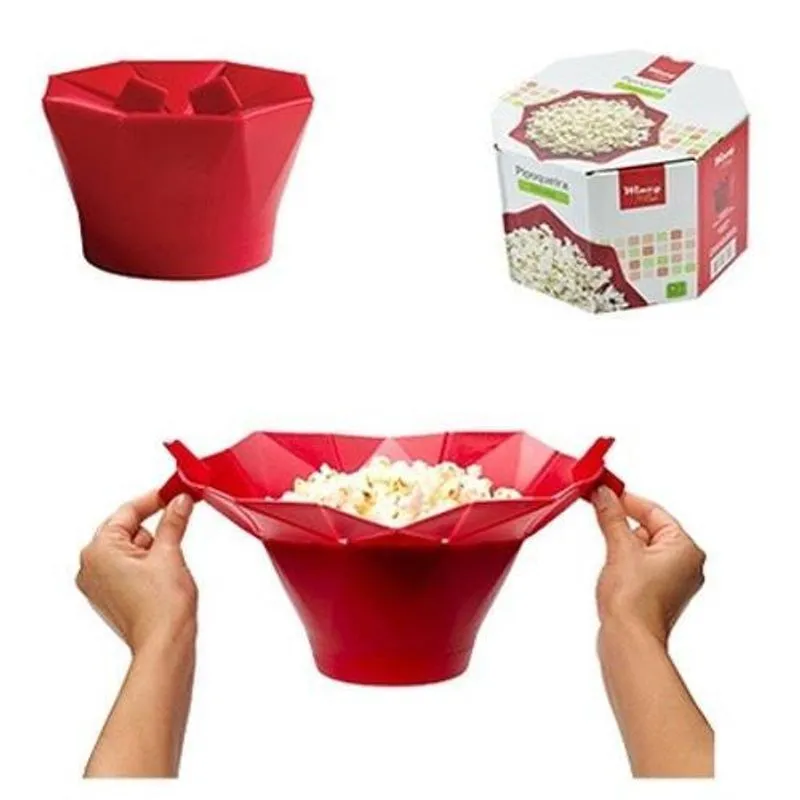 Balde Pipoca Pipoqueira Silicone Micro-ondas Sem Óleo