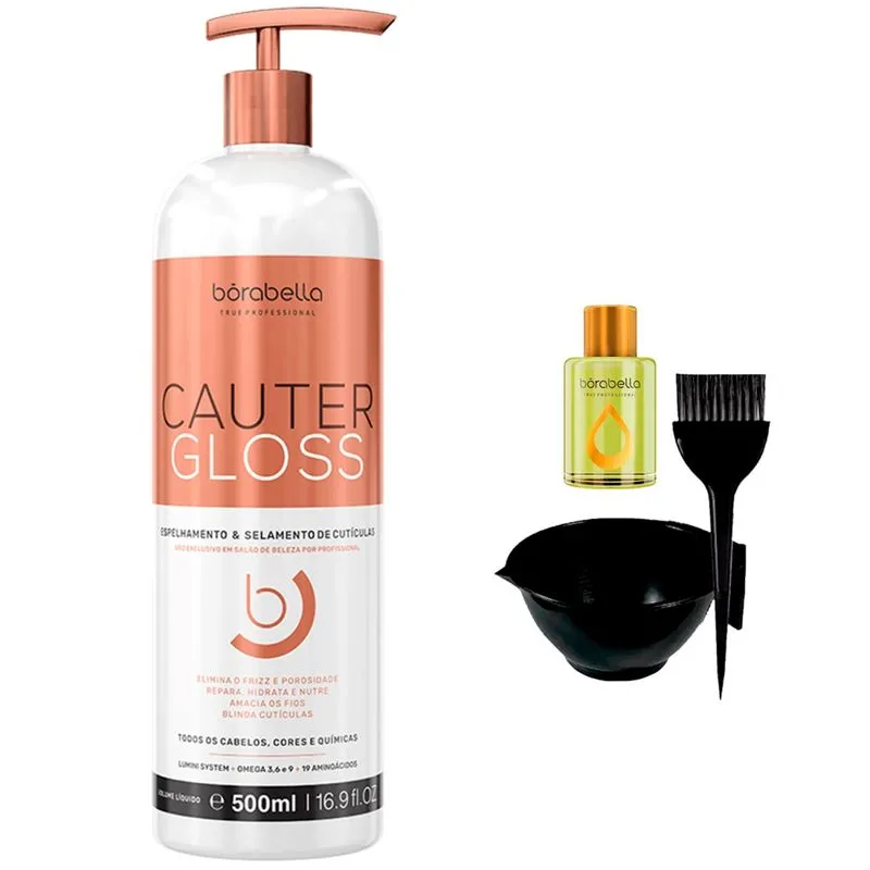 Cauter Gloss Borabella 500Ml Repara Hidrata E Nutre +Cumbuca/Óleo