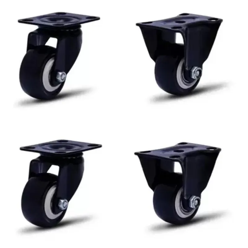 Rodizio Black Para Móveis Roda Preta Kit Glb 210 E Flb