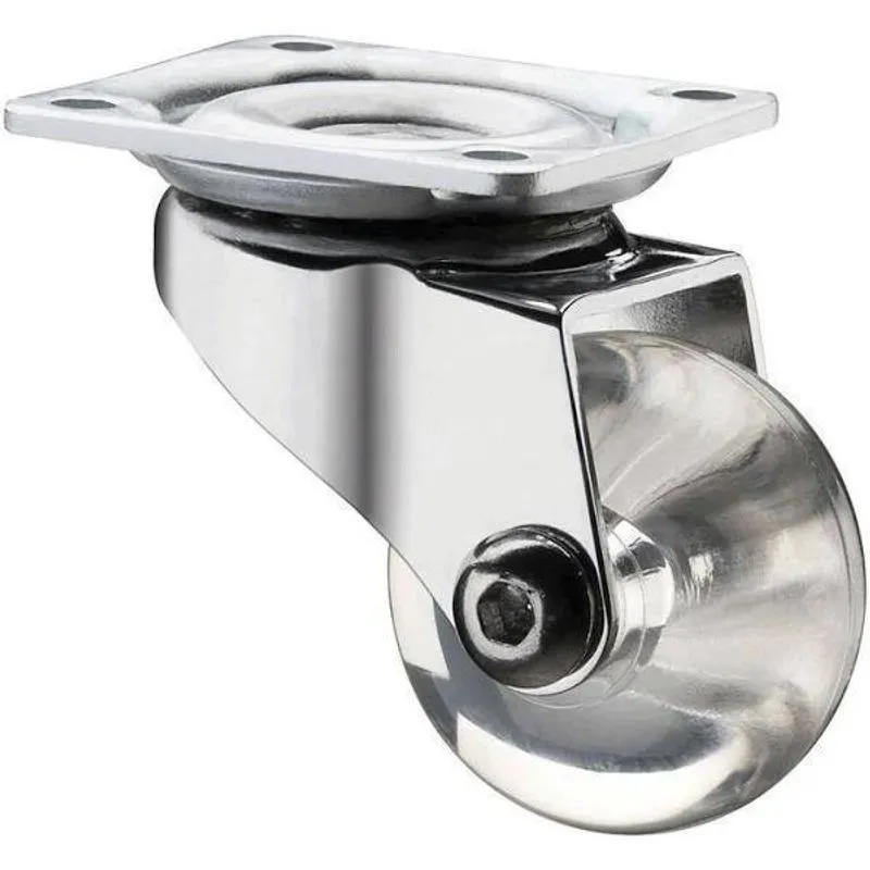 Rodizio Giratorio Cromado Para Moveis Roda Gel Glapc 100