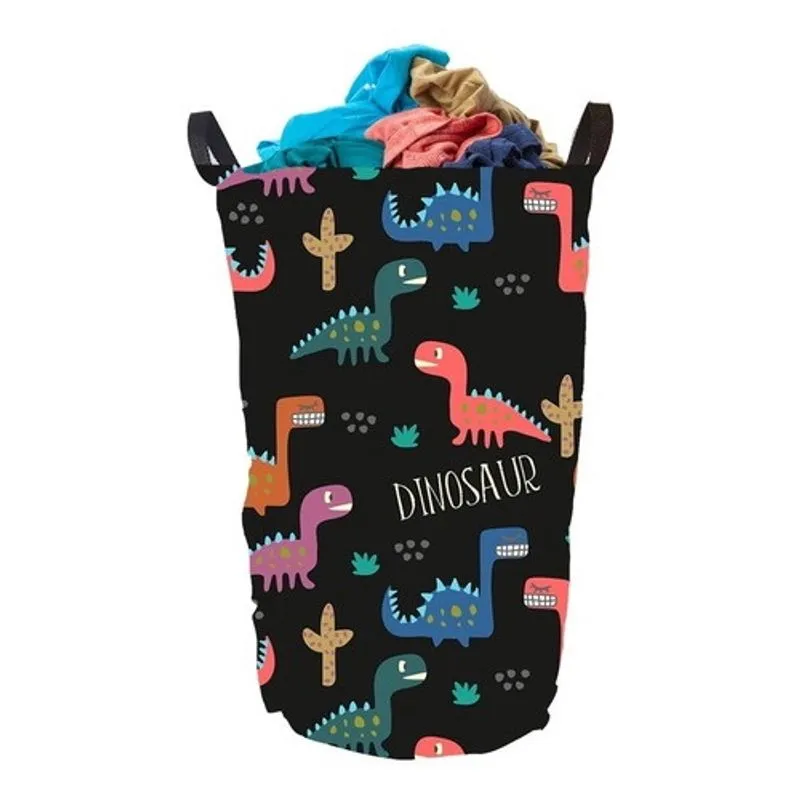 Cesto Roupa Suja Organizador Brinquedos Infantil Dinossauros