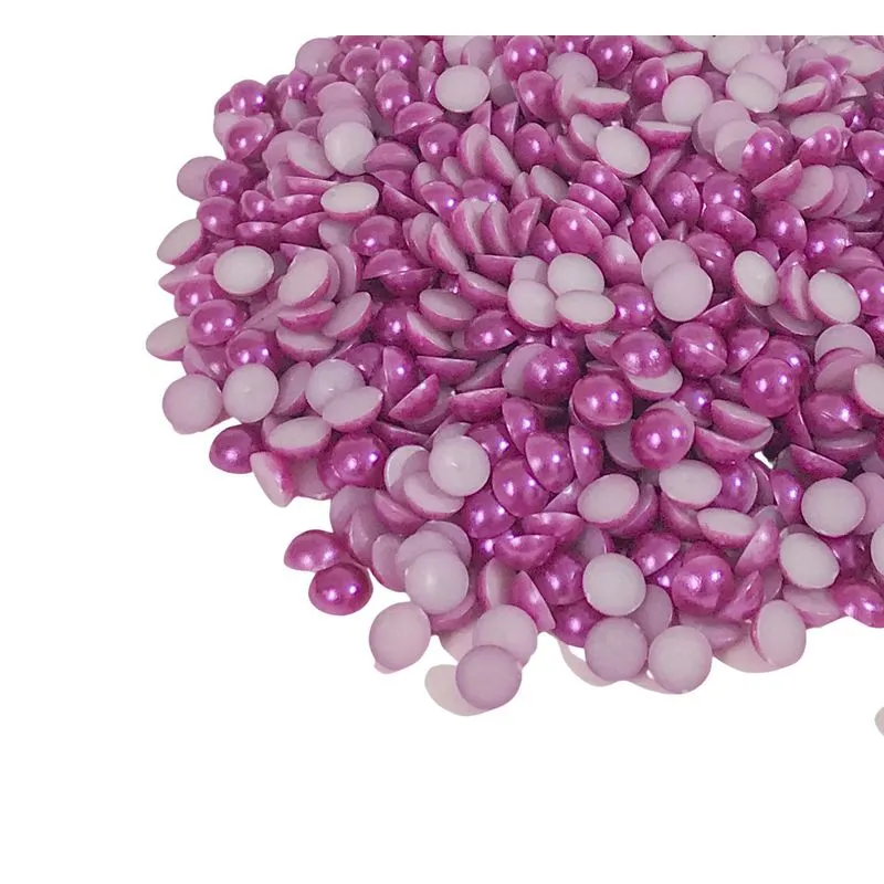 Meia Perola 6mm Pink Pacote Com 500g Em Abs - Sem Furo
