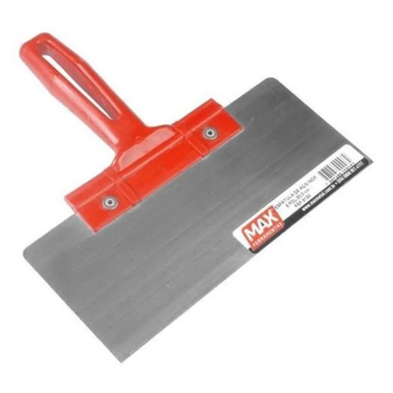 Espátula Larga Retangular De Aço Inox Para Gesso 8 - Max