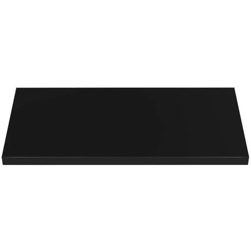 Prateleira Decorativa Reta com Suporte Classic Montfácil Preto Borda Reta 90x40cm