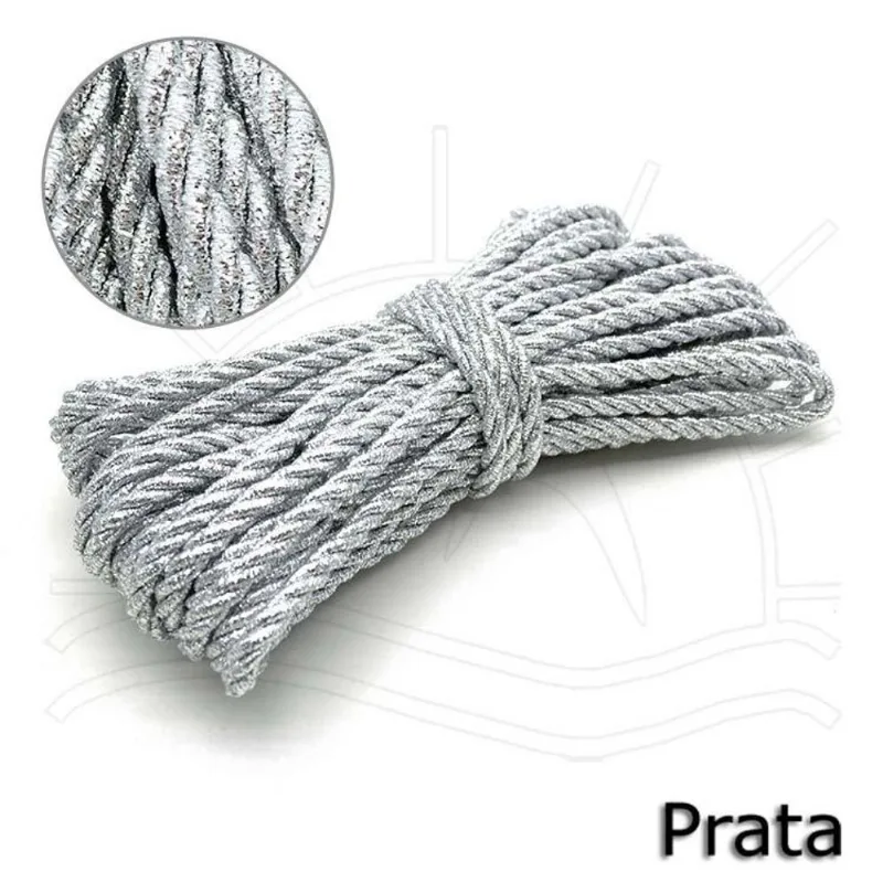 Cordão de São Francisco Metalizado 6 mm - 10 metros