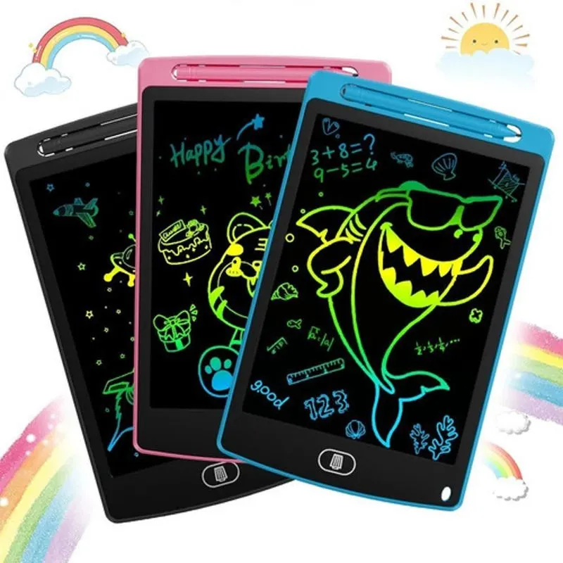 Lousa Mágica Rosa Infantil 12 Polegadas Lcd Digital Tablet