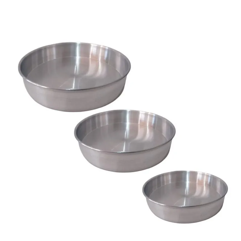 Tabuleiro Alto Redondo De Aluminio Torta Bolo 3pç Nº34/29/25