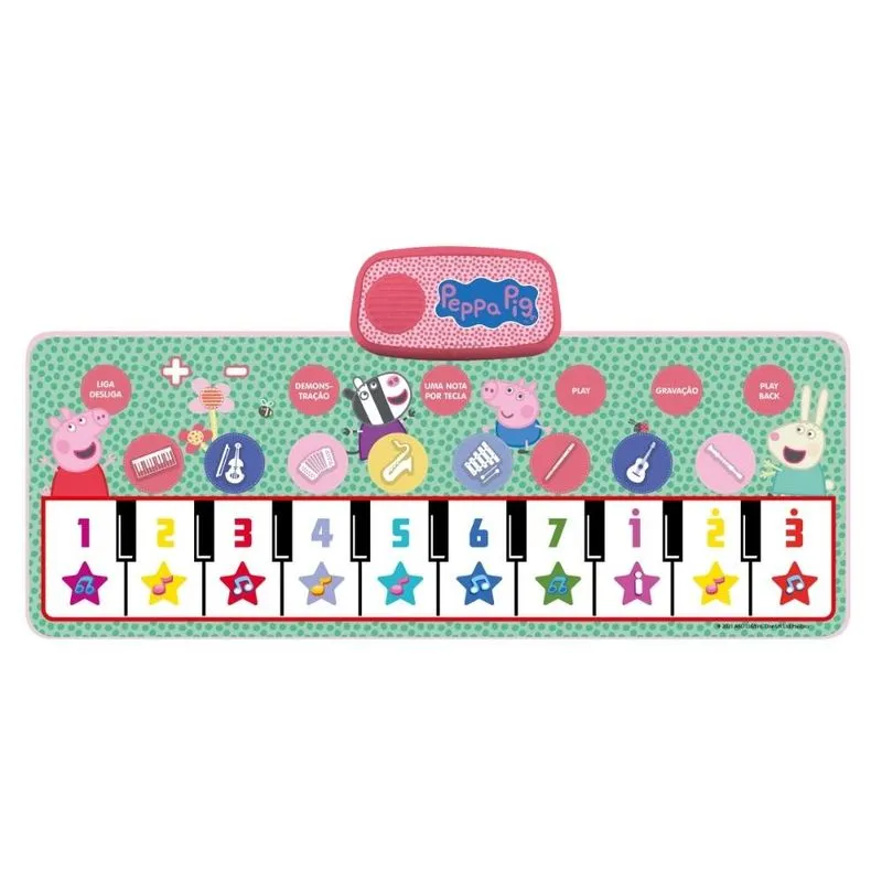Instrumento Musical Infantil Peppa Pig - Tapete Piano