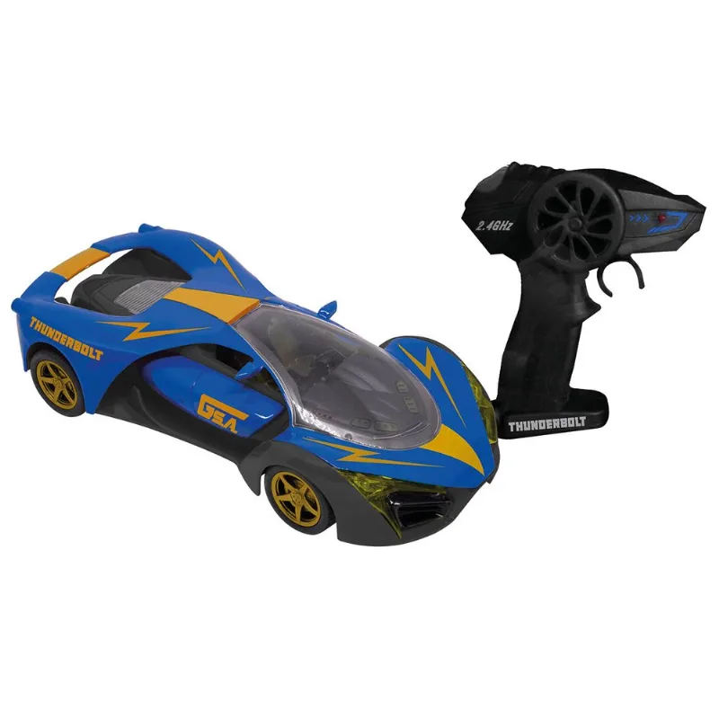 Carrinho de Controle Remoto 7 Funções Garagem S.A. Thunderbolt - Azul