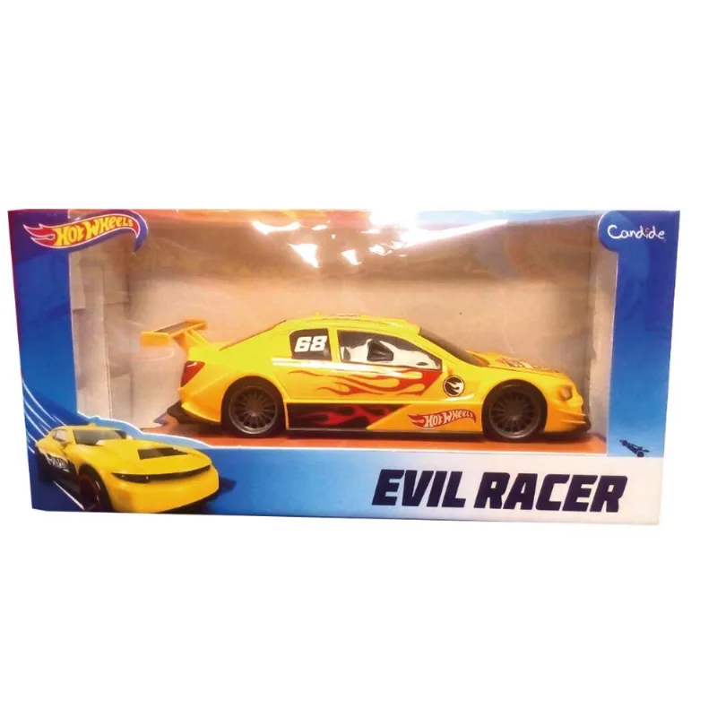 Carrinho Roda Livre Hot Wheels Evil Racer - Amarelo