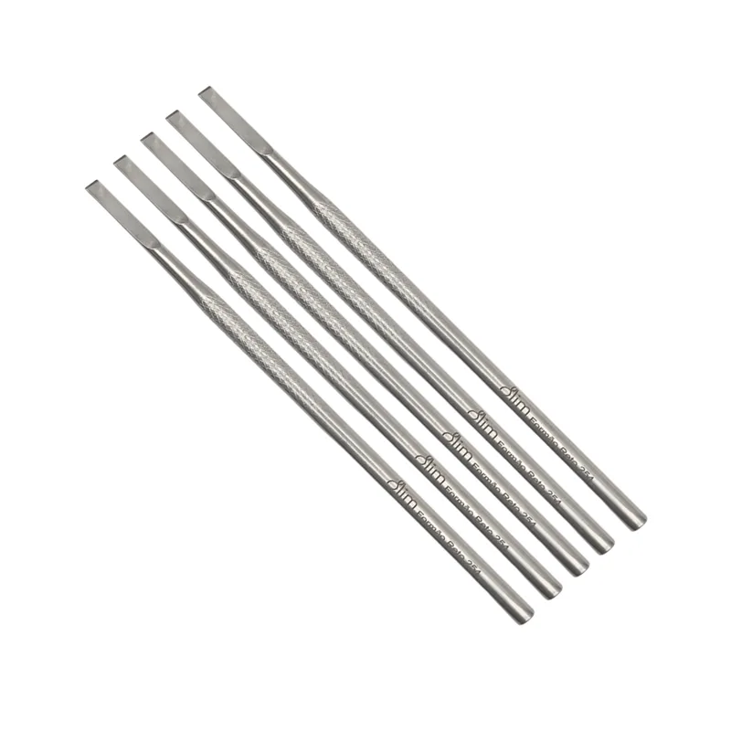 5 Instrumento Podologia Cinzel Formão Reto Slim Nº 254 Inox
