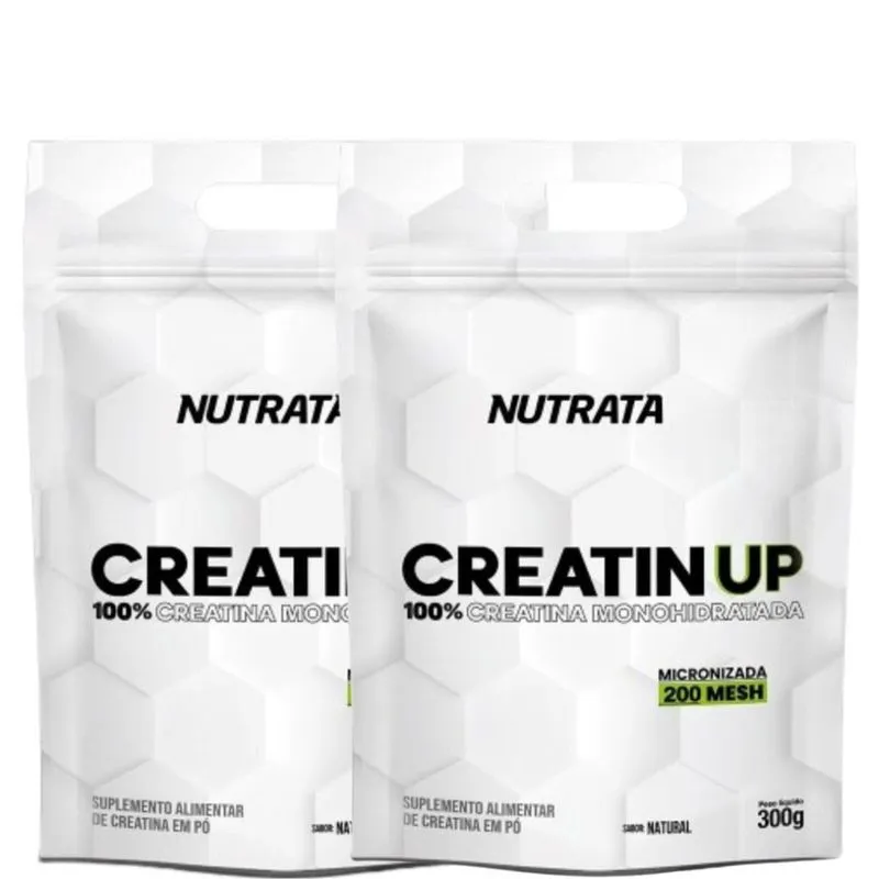 Kit 2 Creatina 300 Cada Refil Creatin Up Nutrata Pura