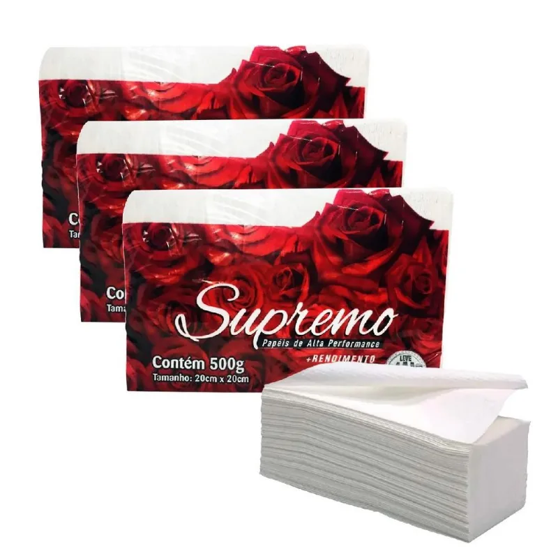 Papel Toalha 3000 Fls Interfolha Branco 100% Virgem Supremo