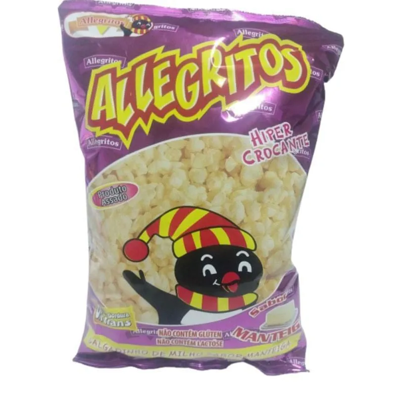 Kit Salgadinho De Milho Sabor Manteiga 120G Allegritos 5 Uni