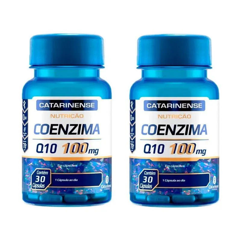 Kit 2 Coenzima Q10 Enzima 100mg 30 Cápsulas Ubiquinol
