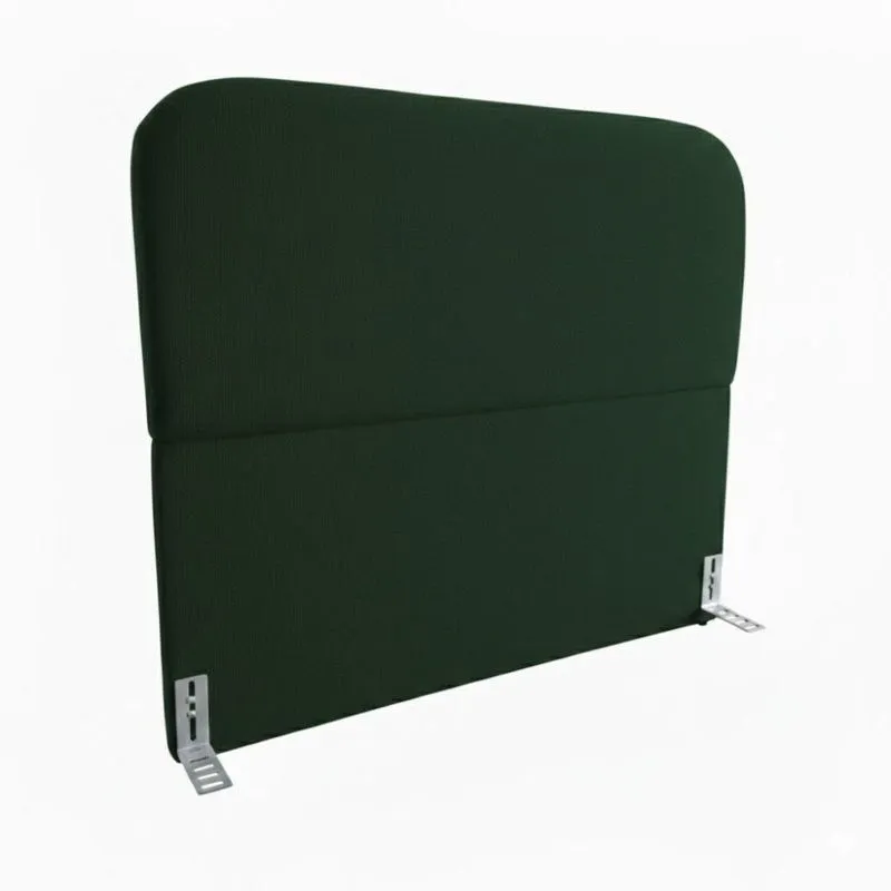 Cabeceira Casal 140cm Orgânica Fixação No Box Veludo Verde Click Home