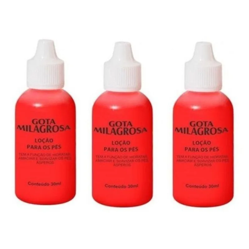 Kit Com 03 Unidades De Gota Milagrosa Para Pés Natty Vida