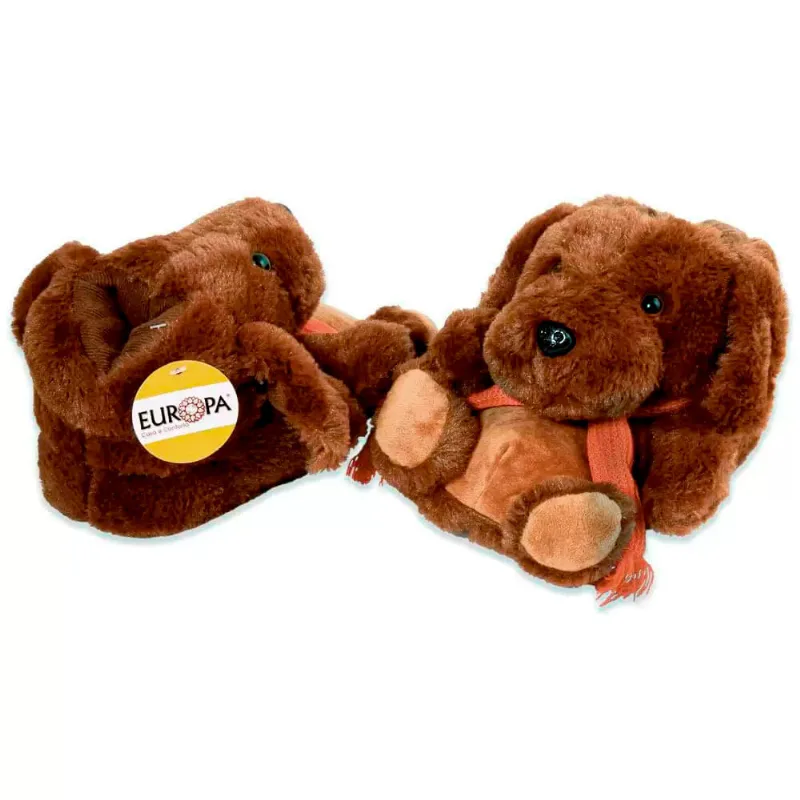 Pantufa Juvenil Dog Mastim Marrom 28/29