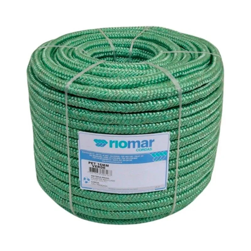 Corda Trançada Riomar Pet Verde 16mm 15kg