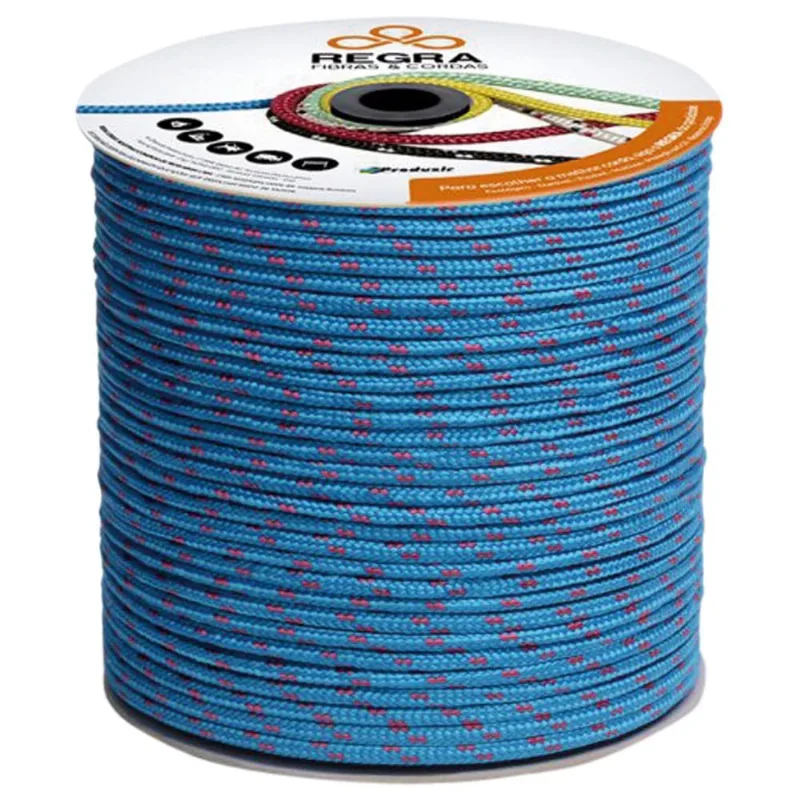 Corda Seda Trançada 10mm Azul Com 100 Metros Arteplas