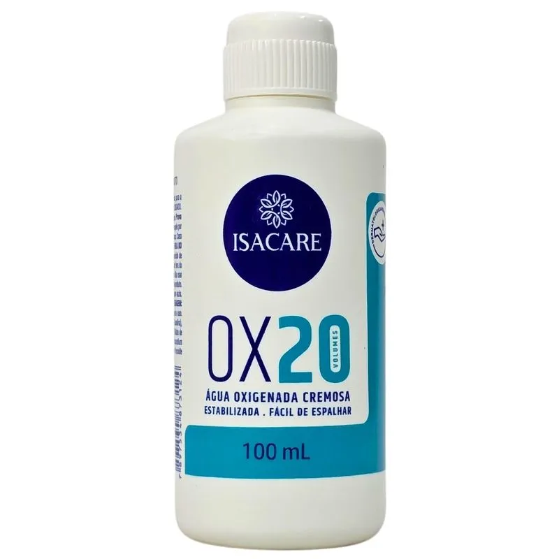 Água Oxigenada Cremosa OX 20 Volumes Estabilizada Isacare 100ml