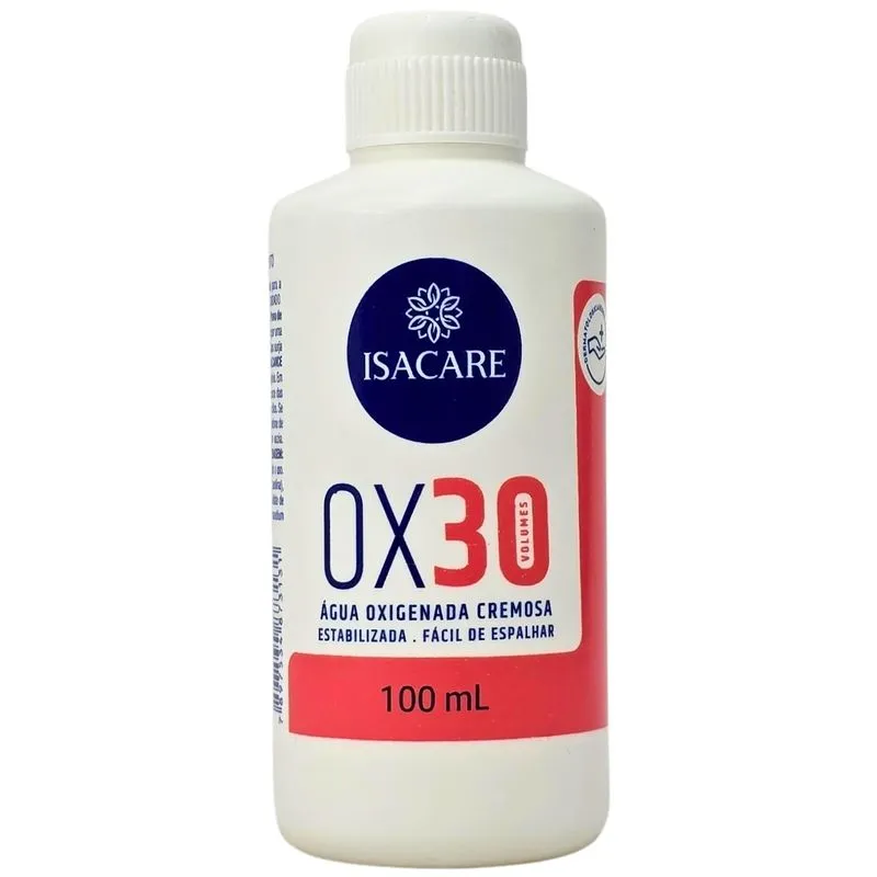 Água Oxigenada Cremosa OX 30 Volumes Estabilizada Isacare 100ml