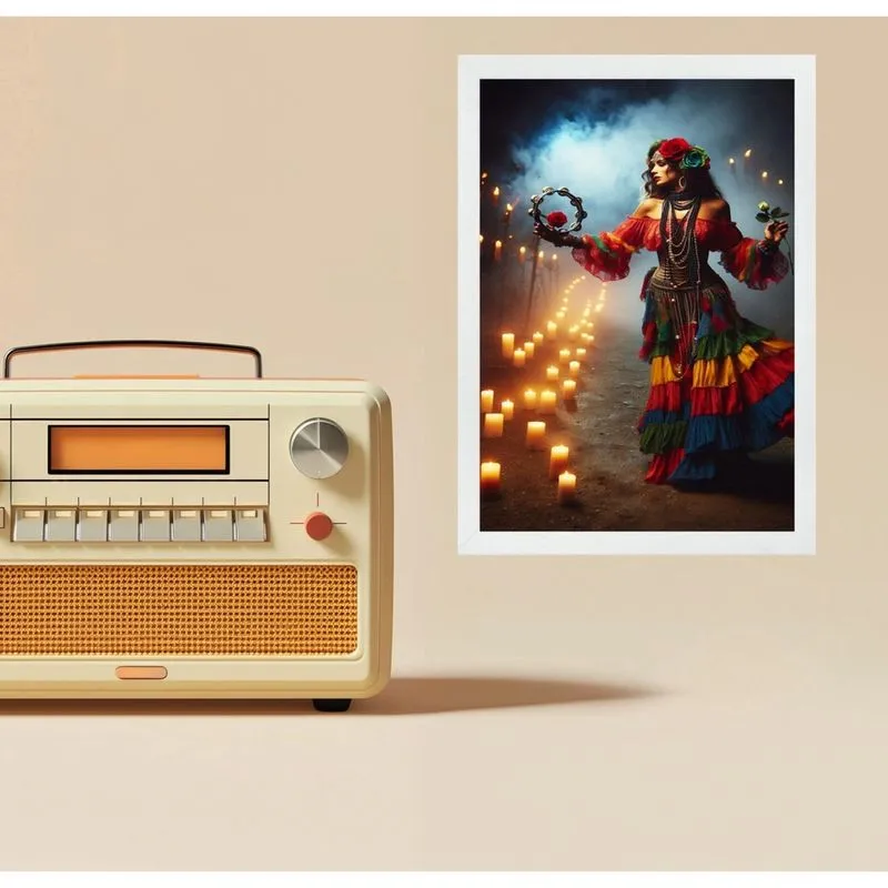Quadro Decorativo Cigana - Magia 33X24Cm - Com Vidro