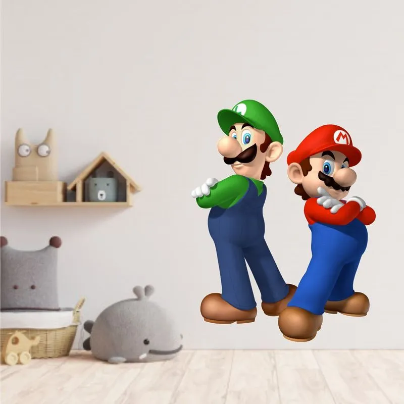 Adesivo de Parede Infantil Mário e Luigi