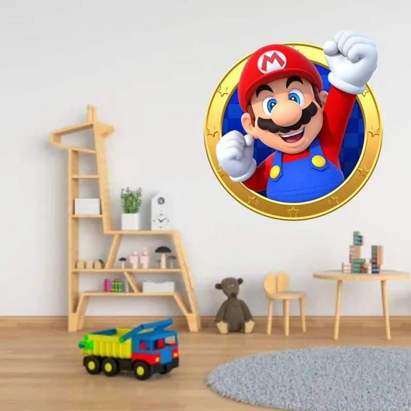 Adesivo de Parede Infantil Mário