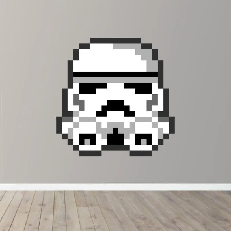 Adesivo de Parede Darth Vader Star Wars Pixelizado