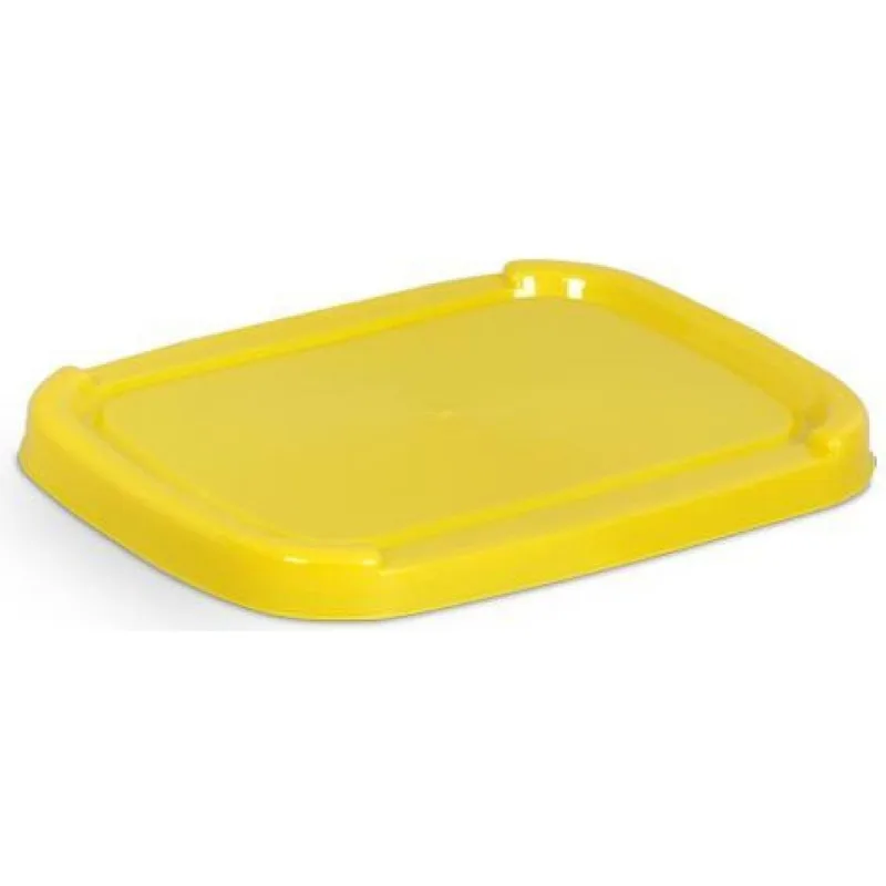Pote Para Sorvete 2l Com Tampas Amarelas - Kit 10 Unidades
