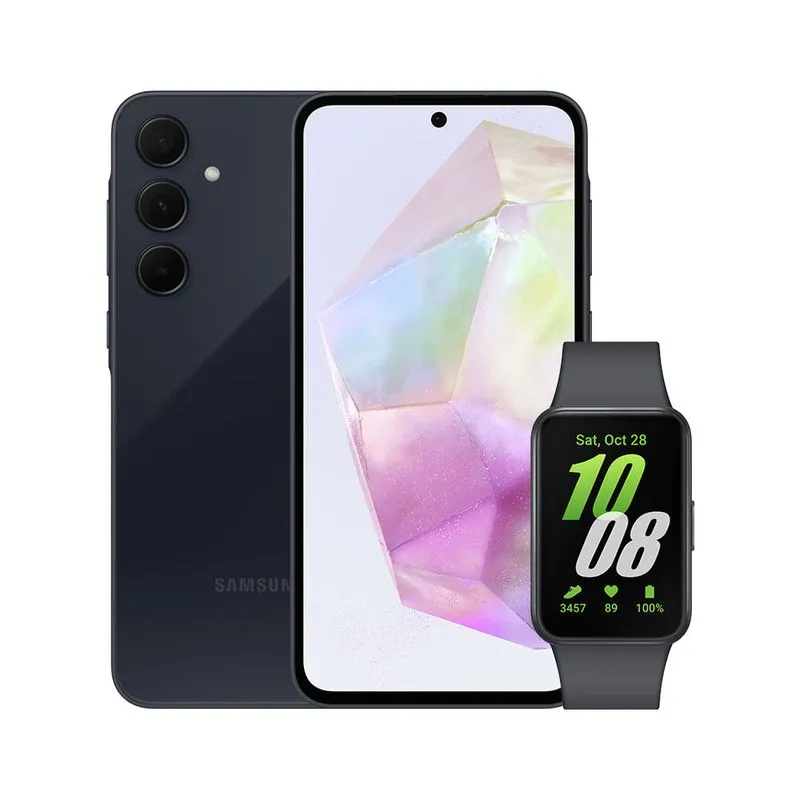 A35 5g (256gb) - Azul Escuro + Galaxy Fit3 - Grafite Combo