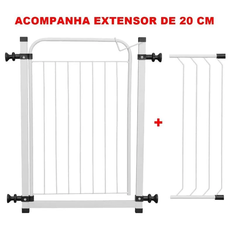 Portão Grade Segurança Pet Bebê (vão De 69 A 74/ 89 A 94)