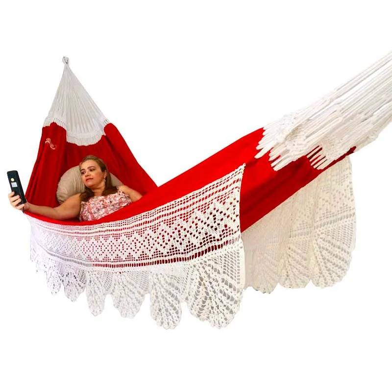 Rede De Dormir Massageadora Vibroterápica 10 Motores Bivolt - Vermelho - 430x160 cm