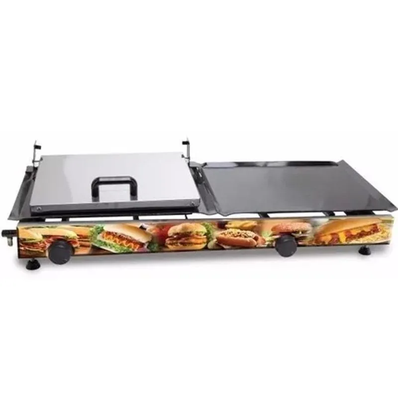 Chapa Para Lanche Hot Dog 90cm Profissional À Gás